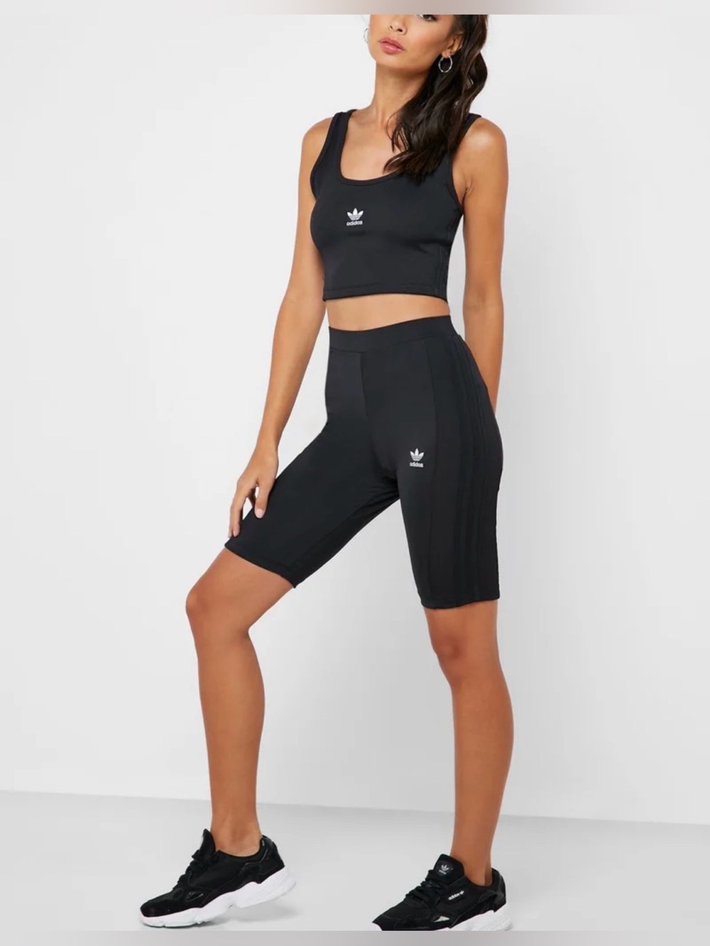 Adidas Originals Black High Rise Bike Shorts Size M